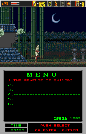 The Revenge of Shinobi (Mega-Tech) Screenshot 1